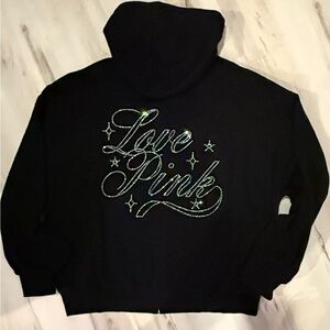 NEW VICTORIAS SECRET PINK BLING HOODIE LIMITED ED. XS-XXL